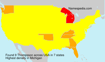 Surname Thompsson in USA Surname Thompsson in USA