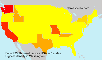 Surname Thomsett in USA Surname Thomsett in USA