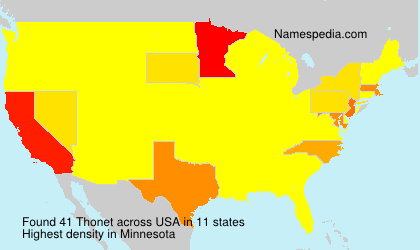 Surname Thonet in USA Surname Thonet in USA