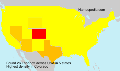 Surname Thonhoff in USA Surname Thonhoff in USA