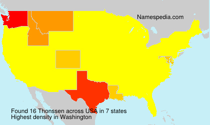 Surname Thonssen in USA