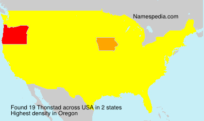 Surname Thonstad in USA Surname Thonstad in USA