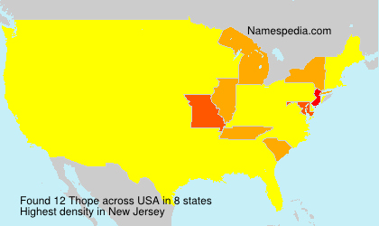 Surname Thope in USA Surname Thope in USA
