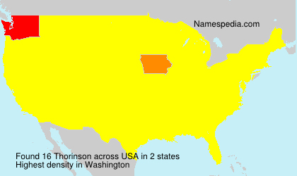 Surname Thorinson in USA Surname Thorinson in USA