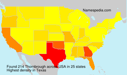 Surname Thornbrough in USA Surname Thornbrough in USA