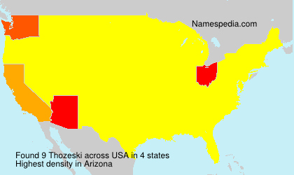 Surname Thozeski in USA Surname Thozeski in USA
