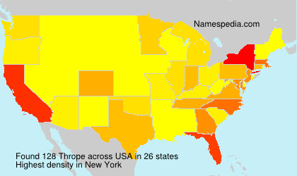 Surname Thrope in USA Surname Thrope in USA