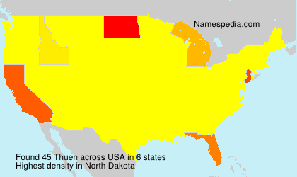 Surname Thuen in USA