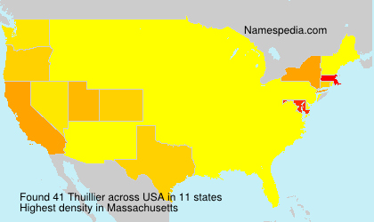 Surname Thuillier in USA Surname Thuillier in USA