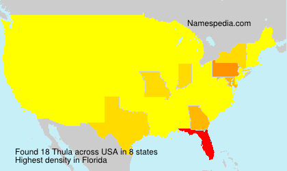 Surname Thula in USA Surname Thula in USA