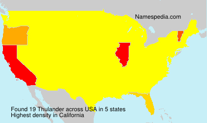 Surname Thulander in USA Surname Thulander in USA