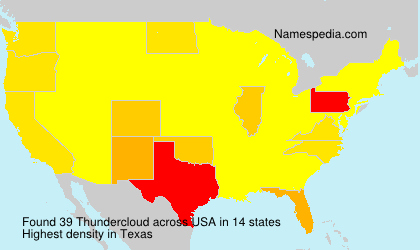 Surname Thundercloud in USA Surname Thundercloud in USA
