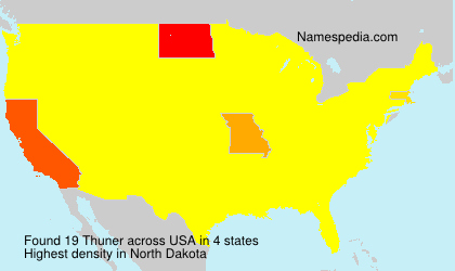 Surname Thuner in USA Surname Thuner in USA