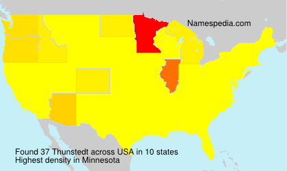 Surname Thunstedt in USA Surname Thunstedt in USA