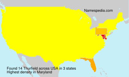 Surname Thurfield in USA Surname Thurfield in USA