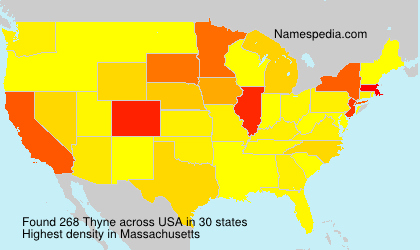 Surname Thyne in USA Surname Thyne in USA