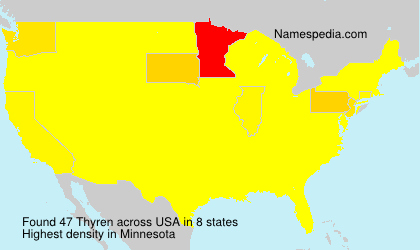 Surname Thyren in USA Surname Thyren in USA