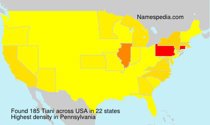 Surname Tiani in USA Surname Tiani in USA