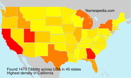 Surname Tibbitts in USA Surname Tibbitts in USA