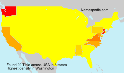 Surname Tible in USA Surname Tible in USA
