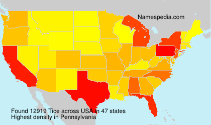 Surname Tice in USA Surname Tice in USA