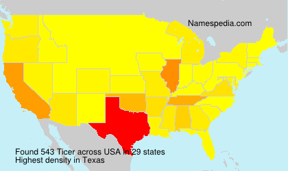 Surname Ticer in USA Surname Ticer in USA