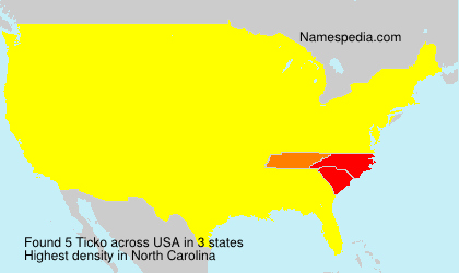 Surname Ticko in USA