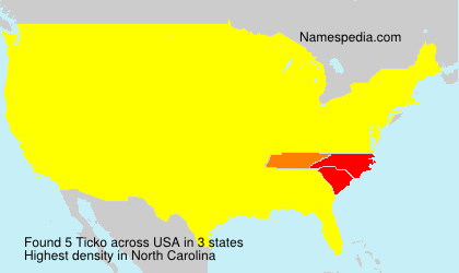 Surname Ticko in USA Surname Ticko in USA