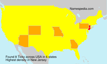 Surname Ticky in USA Surname Ticky in USA