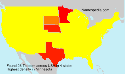 Surname Tidblom in USA Surname Tidblom in USA