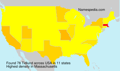 Surname Tidlund in USA Surname Tidlund in USA