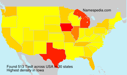 Surname Tiedt in USA Surname Tiedt in USA