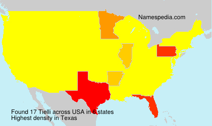 Surname Tielli in USA Surname Tielli in USA