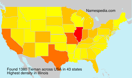 Surname Tieman in USA Surname Tieman in USA