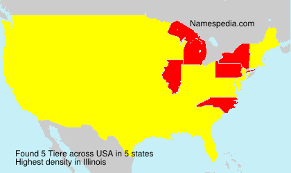 Surname Tiere in USA Surname Tiere in USA