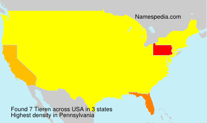 Surname Tieren in USA Surname Tieren in USA