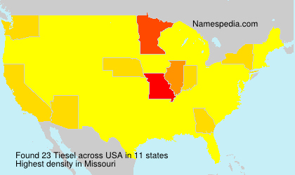 Surname Tiesel in USA Surname Tiesel in USA