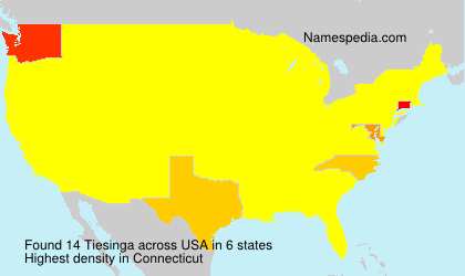 Surname Tiesinga in USA Surname Tiesinga in USA