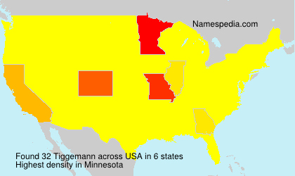 Surname Tiggemann in USA Surname Tiggemann in USA