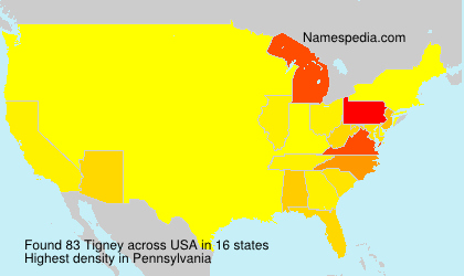 Surname Tigney in USA Surname Tigney in USA