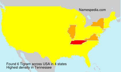 Surname Tigram in USA Surname Tigram in USA