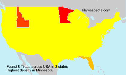 Surname Tikala in USA Surname Tikala in USA