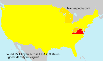 Surname Tikoyan in USA Surname Tikoyan in USA