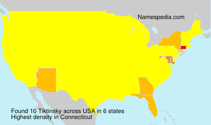 Surname Tiktinsky in USA Surname Tiktinsky in USA