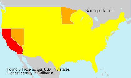 Surname Tikue in USA Surname Tikue in USA