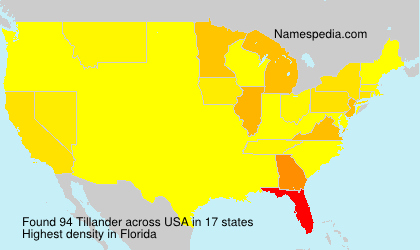 Surname Tillander in USA Surname Tillander in USA