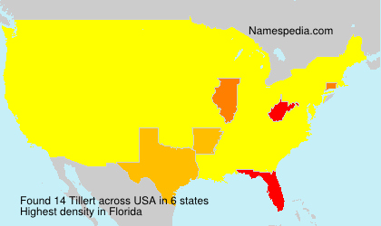 Surname Tillert in USA Surname Tillert in USA
