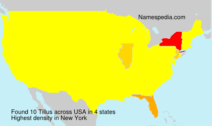 Surname Tillus in USA Surname Tillus in USA