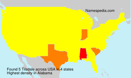 Surname Tilsdale in USA Surname Tilsdale in USA