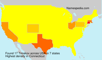 Surname Timakov in USA Surname Timakov in USA